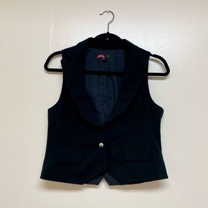 Forever 21 Black Collared Vest
